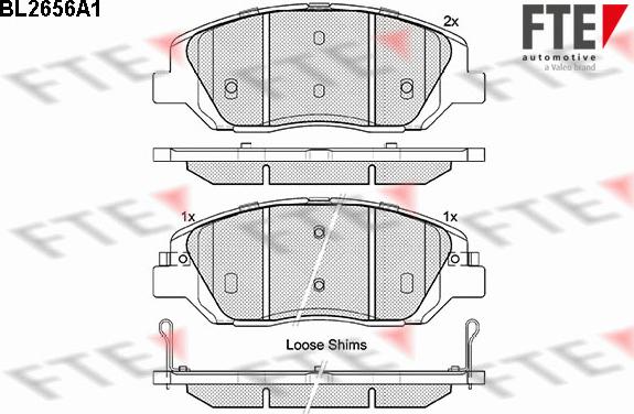 FTE BL2656A1 - Kit de plaquettes de frein, frein à disque cwaw.fr