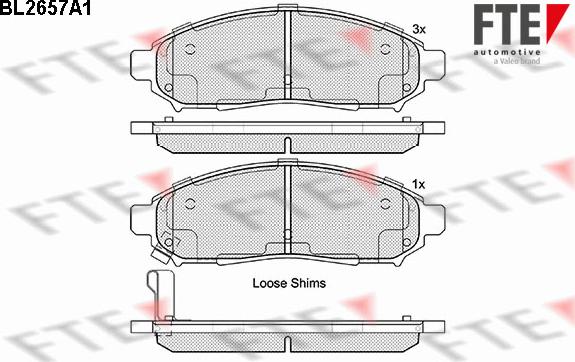 FTE 9010895 - Kit de plaquettes de frein, frein à disque cwaw.fr