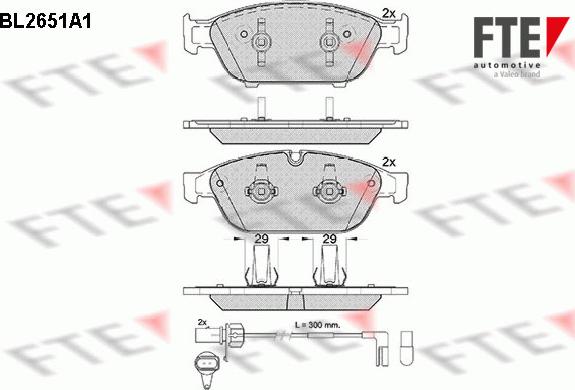 FTE 9010890 - Kit de plaquettes de frein, frein à disque cwaw.fr