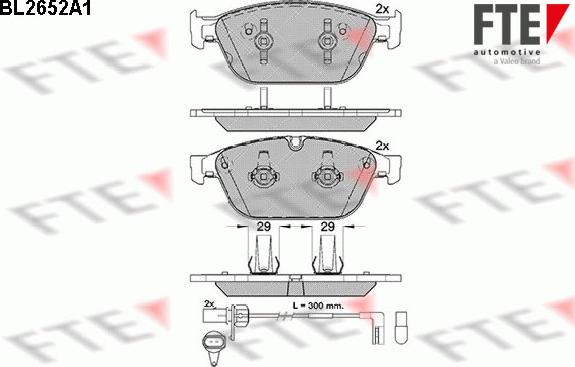 FTE 9010891 - Kit de plaquettes de frein, frein à disque cwaw.fr