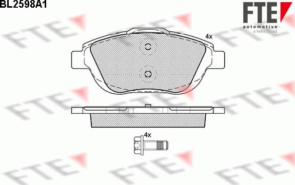 FTE 9010849 - Kit de plaquettes de frein, frein à disque cwaw.fr