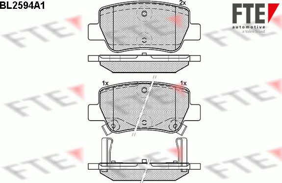 FTE 9010845 - Kit de plaquettes de frein, frein à disque cwaw.fr