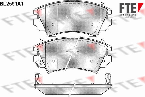 FTE BL2591A1 - Kit de plaquettes de frein, frein à disque cwaw.fr