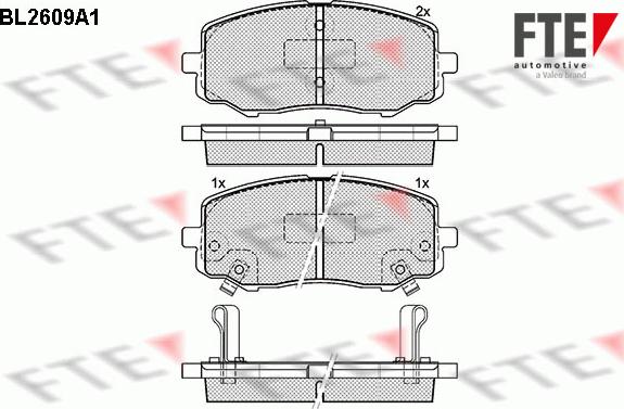 FTE 9010856 - Kit de plaquettes de frein, frein à disque cwaw.fr