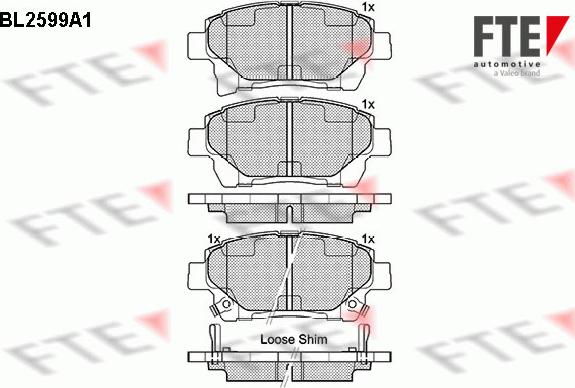 FTE 9010851 - Kit de plaquettes de frein, frein à disque cwaw.fr