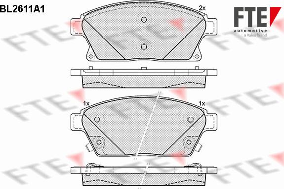 FTE BL2611A1 - Kit de plaquettes de frein, frein à disque cwaw.fr