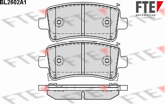 FTE BL2602A1 - Kit de plaquettes de frein, frein à disque cwaw.fr