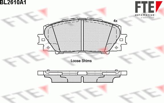 FTE 9010857 - Kit de plaquettes de frein, frein à disque cwaw.fr