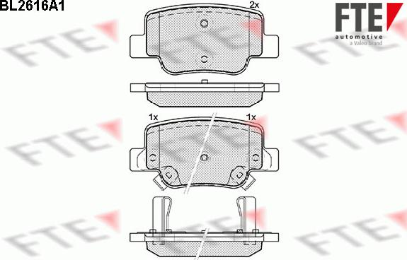 FTE 9010864 - Kit de plaquettes de frein, frein à disque cwaw.fr