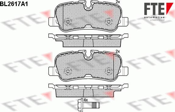 FTE BL2617A1 - Kit de plaquettes de frein, frein à disque cwaw.fr