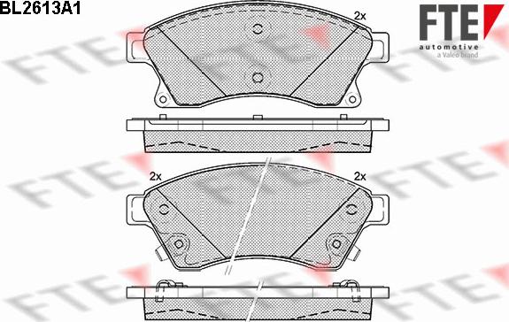 FTE BL2613A1 - Kit de plaquettes de frein, frein à disque cwaw.fr