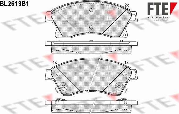 FTE BL2613B1 - Kit de plaquettes de frein, frein à disque cwaw.fr