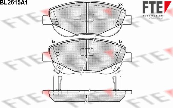 FTE 9010863 - Kit de plaquettes de frein, frein à disque cwaw.fr