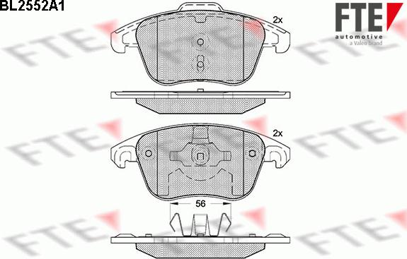 FTE 9010805 - Kit de plaquettes de frein, frein à disque cwaw.fr