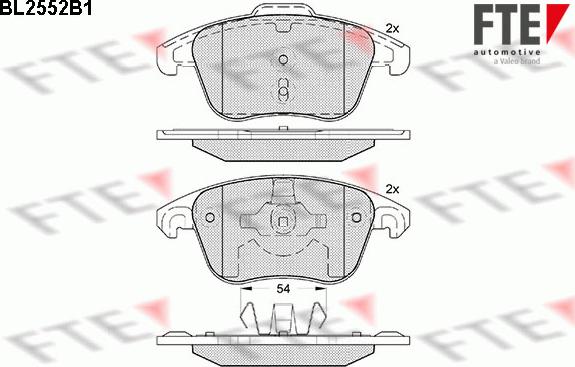 FTE 9010806 - Kit de plaquettes de frein, frein à disque cwaw.fr