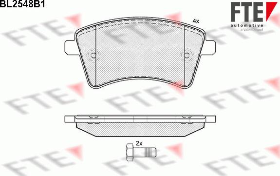 FTE 9010800 - Kit de plaquettes de frein, frein à disque cwaw.fr