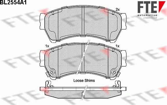 FTE 9010808 - Kit de plaquettes de frein, frein à disque cwaw.fr