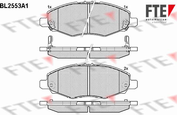 FTE 9010807 - Kit de plaquettes de frein, frein à disque cwaw.fr