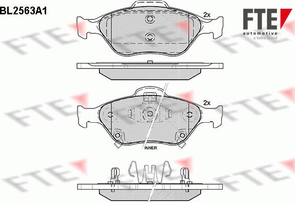 FTE BL2563A1 - Kit de plaquettes de frein, frein à disque cwaw.fr