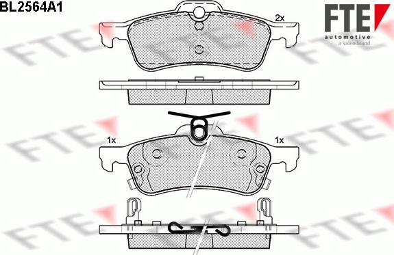 FTE 9010815 - Kit de plaquettes de frein, frein à disque cwaw.fr