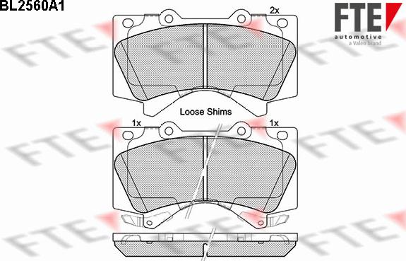 FTE 9010812 - Kit de plaquettes de frein, frein à disque cwaw.fr