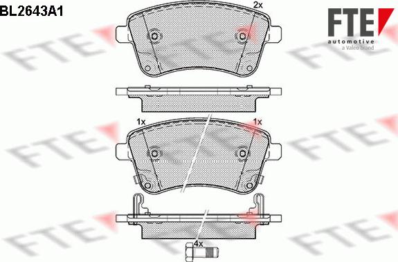 FTE 9010885 - Kit de plaquettes de frein, frein à disque cwaw.fr