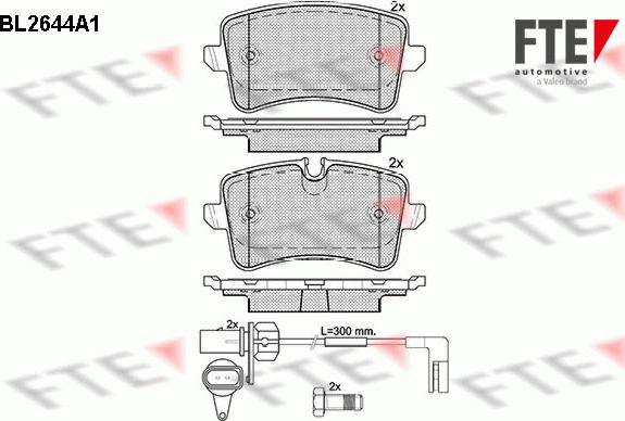 FTE BL2644A1 - Kit de plaquettes de frein, frein à disque cwaw.fr