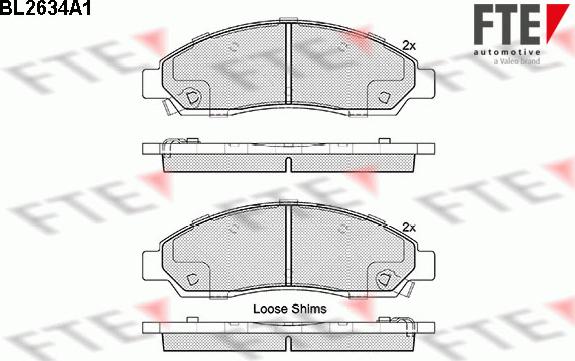 FTE BL2634A1 - Kit de plaquettes de frein, frein à disque cwaw.fr