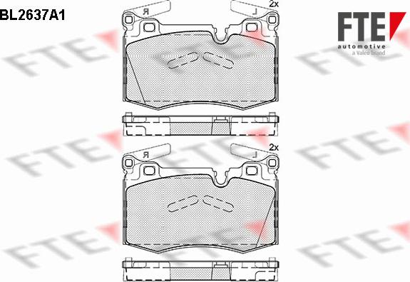 FTE 9010882 - Kit de plaquettes de frein, frein à disque cwaw.fr