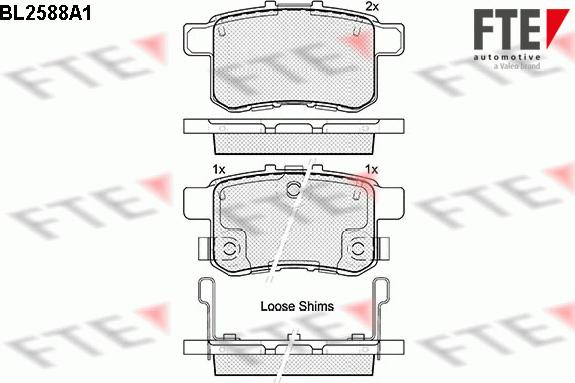 FTE 9010839 - Kit de plaquettes de frein, frein à disque cwaw.fr