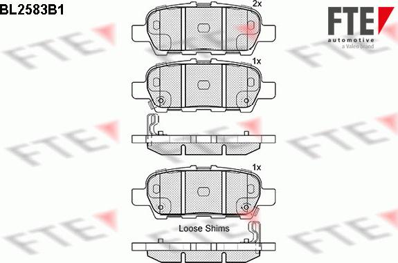 FTE 9010834 - Kit de plaquettes de frein, frein à disque cwaw.fr