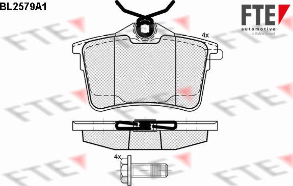 FTE BL2579A1 - Kit de plaquettes de frein, frein à disque cwaw.fr