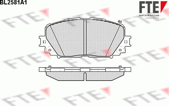 FTE 9010831 - Kit de plaquettes de frein, frein à disque cwaw.fr