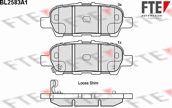 FTE 9010833 - Kit de plaquettes de frein, frein à disque cwaw.fr