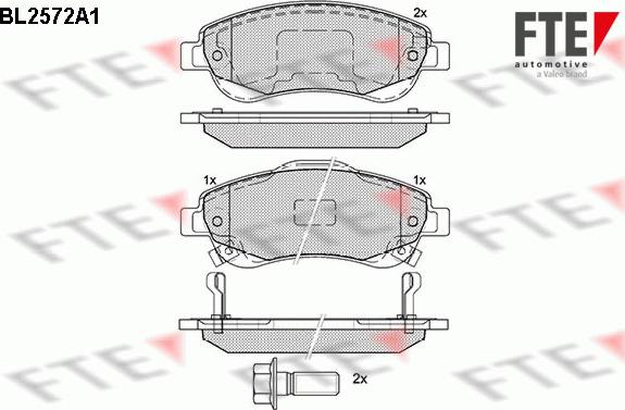 FTE 9010824 - Kit de plaquettes de frein, frein à disque cwaw.fr