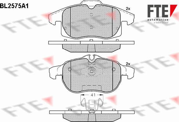 FTE 9010826 - Kit de plaquettes de frein, frein à disque cwaw.fr