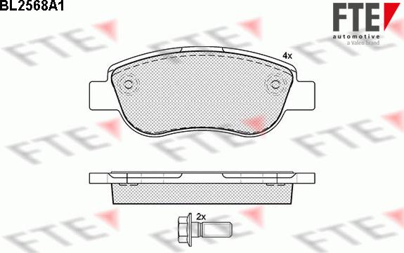 FTE 9010820 - Kit de plaquettes de frein, frein à disque cwaw.fr