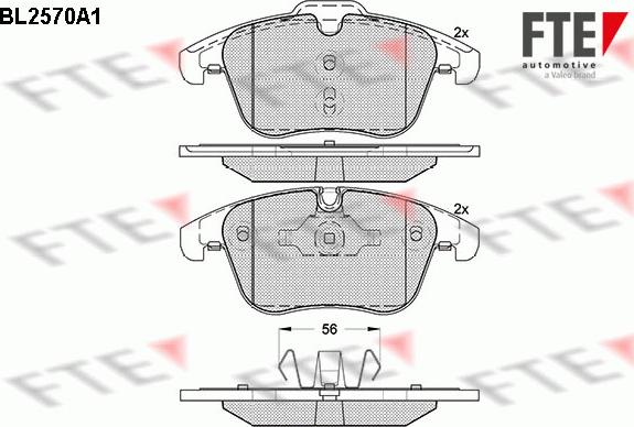 FTE 9010821 - Kit de plaquettes de frein, frein à disque cwaw.fr