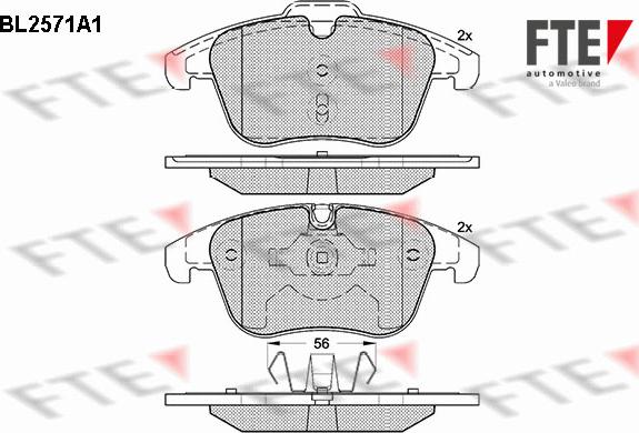 FTE 9010822 - Kit de plaquettes de frein, frein à disque cwaw.fr