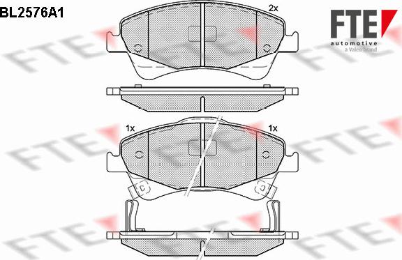 FTE 9010827 - Kit de plaquettes de frein, frein à disque cwaw.fr