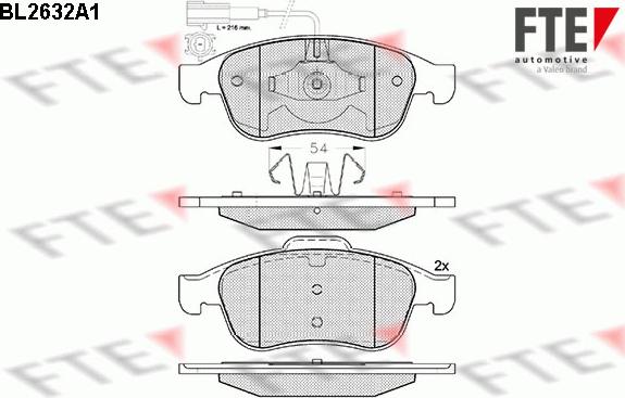 FTE 9010879 - Kit de plaquettes de frein, frein à disque cwaw.fr