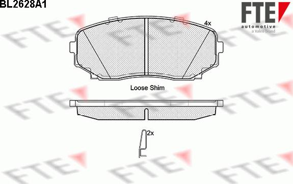 FTE 9010875 - Kit de plaquettes de frein, frein à disque cwaw.fr