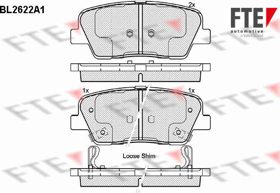 FTE 9010870 - Kit de plaquettes de frein, frein à disque cwaw.fr