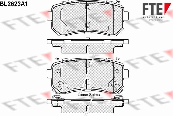 FTE BL2623A1 - Kit de plaquettes de frein, frein à disque cwaw.fr