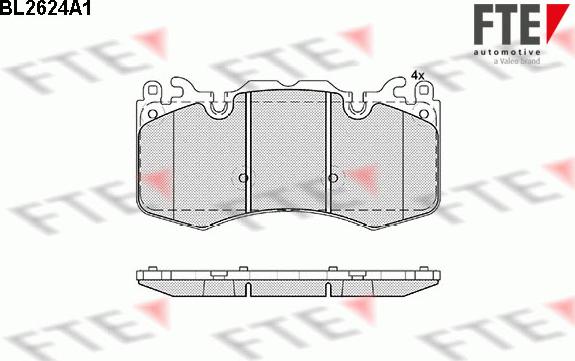 FTE BL2624A1 - Kit de plaquettes de frein, frein à disque cwaw.fr