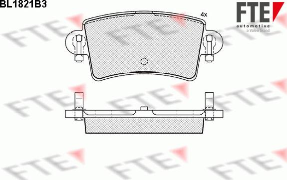 FTE BL1821B3 - Kit de plaquettes de frein, frein à disque cwaw.fr