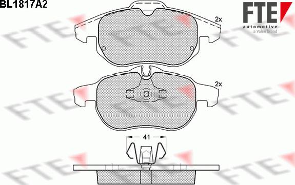 FTE 9010395 - Kit de plaquettes de frein, frein à disque cwaw.fr