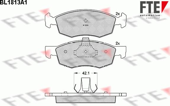 FTE 9010390 - Kit de plaquettes de frein, frein à disque cwaw.fr