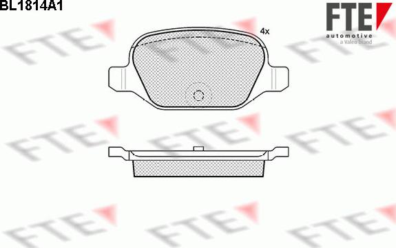 FTE BL1814A1 - Kit de plaquettes de frein, frein à disque cwaw.fr