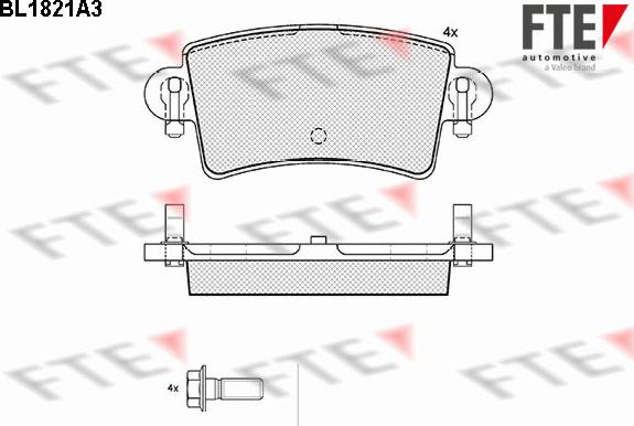 FTE 9010398 - Kit de plaquettes de frein, frein à disque cwaw.fr